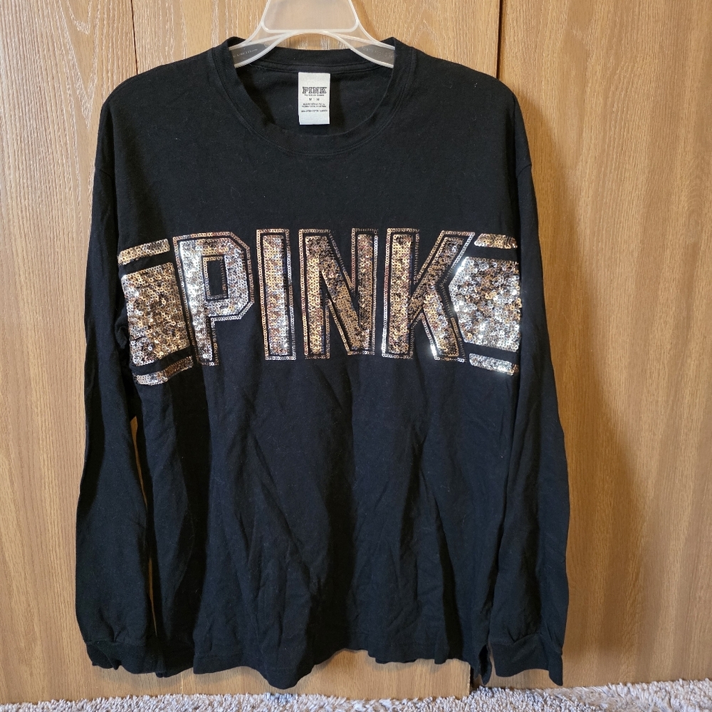 Victoria's Secret Black and Gold Long Sleeve